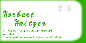 norbert waitzer business card